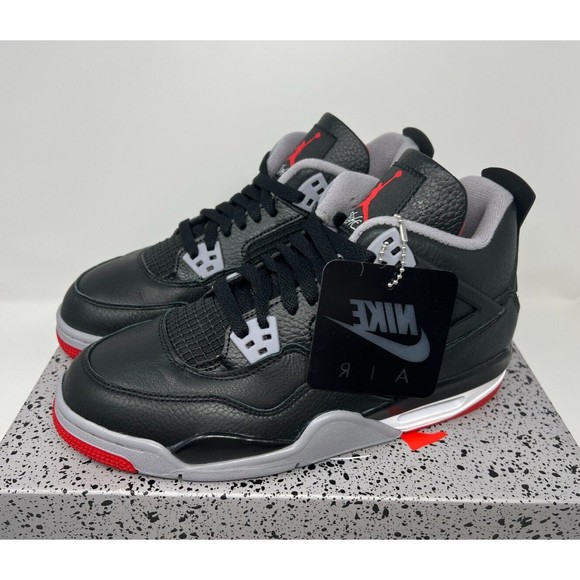 Air Jordan 4 Retro Bred Reimagined (GS) Youth Shoes FQ8213-006 Size 7Y - Picture 2 of 9